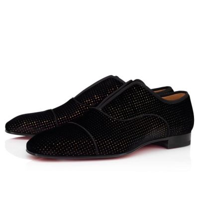 Christian Louboutin Alpha Male Velvet Derby Derby Herren Mehrfarbig | AT-49963