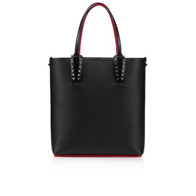 Christian Louboutin Cabata Calf Leder Tote Bags Tragetaschen Damen Schwarz | AT-04785