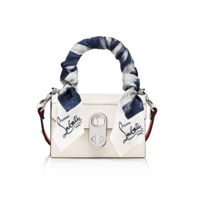 Christian Louboutin Elisa Top Handle Nano Klassische Leder Cross Body Bags Cross Body Bags Damen Weiß Mehrfarbig Silber | AT-57893