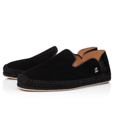 Christian Louboutin Espadon Calf Espadrilles Espadrilles & Sandals Herren Schwarz | AT-52230