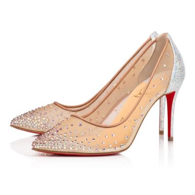 Christian Louboutin Follies Strass 85 Version Ab Klassische Fabric Pumps Pumps Damen Weiß | AT-66472