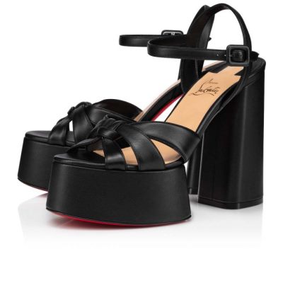 Christian Louboutin Foolanjalili 130 Calf Sandals Sandalen Damen Schwarz | AT-87255