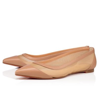 Christian Louboutin Galativi Version Klassische Fabric Flats Flats Damen Beige | AT-90294