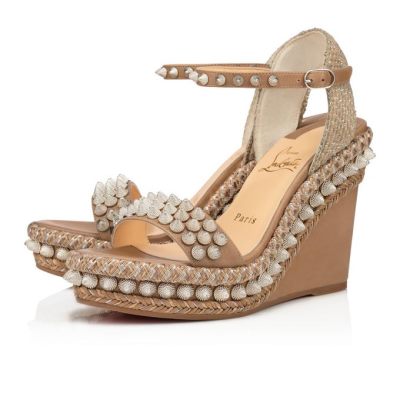 Christian Louboutin Lata 110 Fennec Calf Espadrilles Espadrilles Damen Khaki | AT-42621