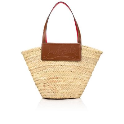 Christian Louboutin Loubishore Creative Fabric Basket Basket Damen Beige Braun | AT-03754