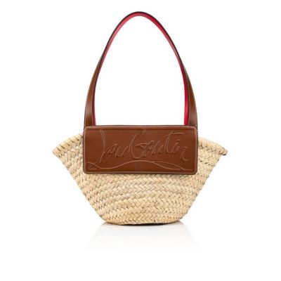 Christian Louboutin Loubishore Small Creative Fabric Basket Basket Damen Beige Braun | AT-49038