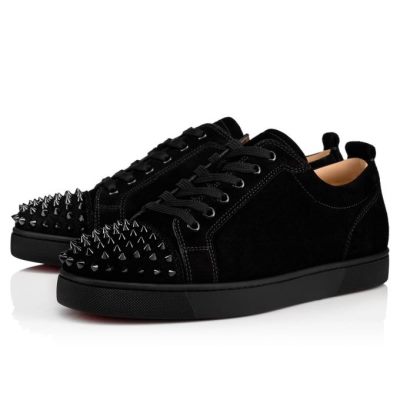 Christian Louboutin Louis Junior Sp 000 Veau Velours Sneakers Sneakers Herren Schwarz | AT-95437