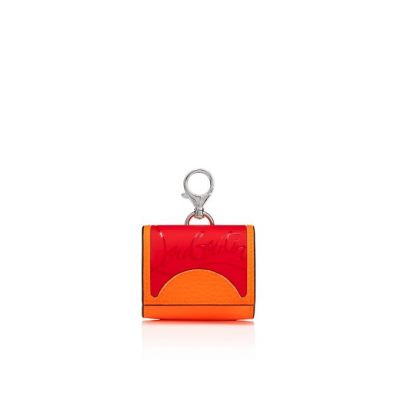 Christian Louboutin M Grilou Airpods Case Creative Leder Pouches Beuteltasche Herren Rot Orange | AT-92293
