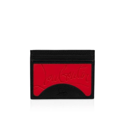 Christian Louboutin M Kios Klassische Leder Card Holder Card Holder Herren Rot Schwarz | AT-76668