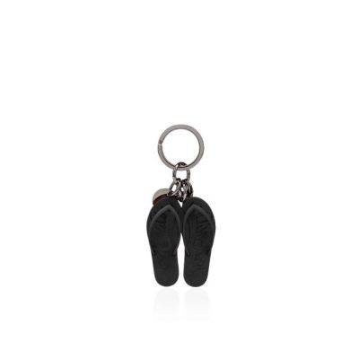 Christian Louboutin M Loubiflip Keyring Plastic Finish Keyrings Schlüsselring Herren Schwarz | AT-39254