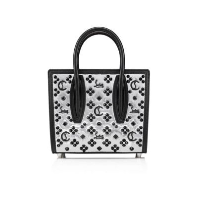 Christian Louboutin Paloma S Mini Creative Fabric Evening Bags Evening Bags Damen Silber Schwarz | AT-00728