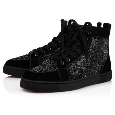 Christian Louboutin Rantus Strass 000 Strass Sneakers Sneakers Herren Schwarz | AT-95354