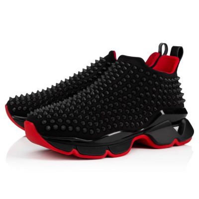 Christian Louboutin Spike Sock Donn 000 Mat Neopren Sneakers Sneakers Damen Schwarz | AT-34964