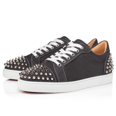 Christian Louboutin Vieira 2 Orlato Veau Velours Sneakers Sneakers Damen Grau | AT-46958